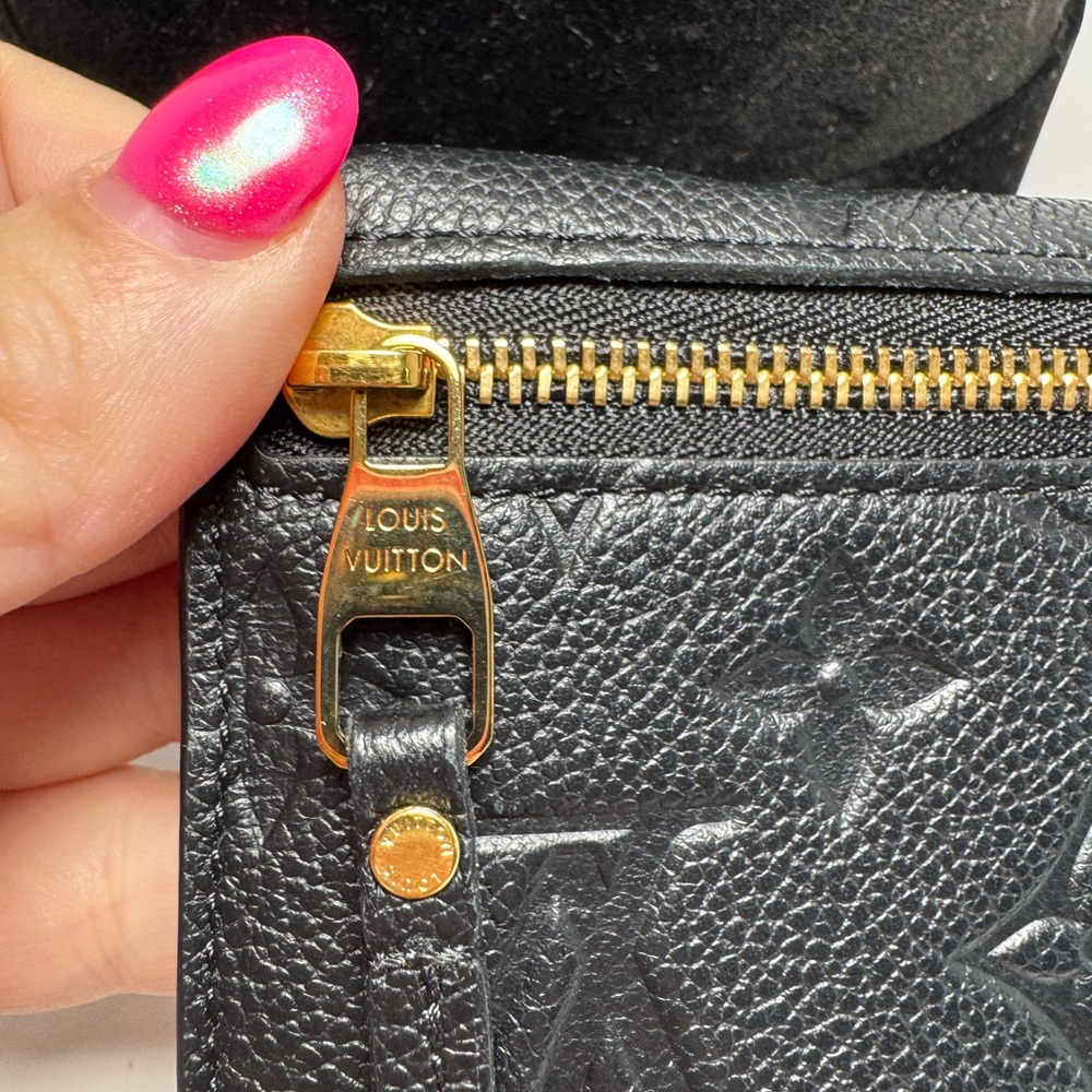 SOLD Louis Vuitton Black Key Pouch Wallet Empreinte Noir Leather w/ Key Ring - Picture 7 of 13
